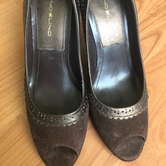 Bandolino, open toe high heels. Size 7 - Picture 3 of 4